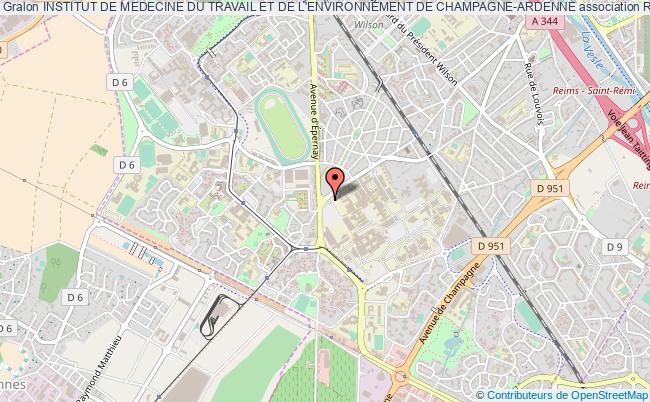 plan association Institut De Medecine Du Travail Et De L'environnement De Champagne-ardenne Reims