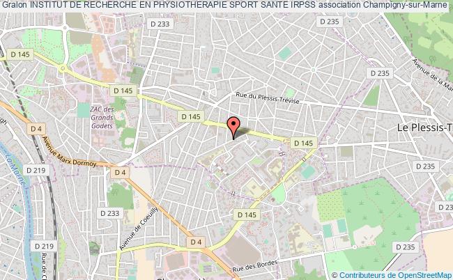 plan association Institut De Recherche En Physiotherapie Sport Sante Irpss Champigny-sur-Marne