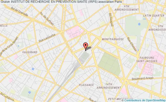 plan association Institut De Recherche En Prevention Sante (irps) Paris