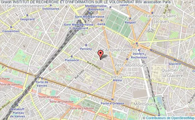 plan association Institut De Recherche Et D'information Sur Le Volontariat Iriv Paris