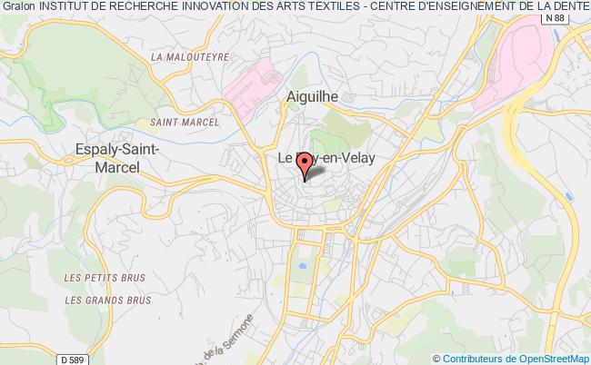 plan association Institut De Recherche Innovation Des Arts Textiles - Centre D'enseignement De La Dentelle Aux Fuseaux - Iridat Cedf - Le Puy-en-velay Le Puy-en-Velay