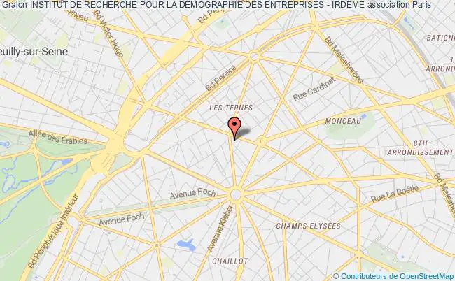plan association Institut De Recherche Pour La Demographie Des Entreprises - Irdeme Paris