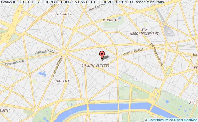 plan association Institut De Recherche Pour La SantÉ Et Le DÉveloppement Paris 8e