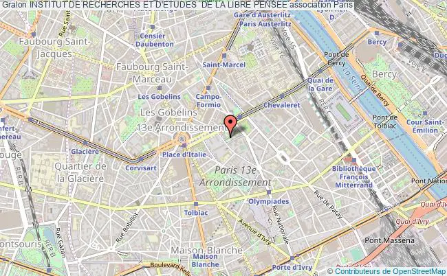 plan association Institut De Recherches Et D'etudes  De La Libre Pensee Paris