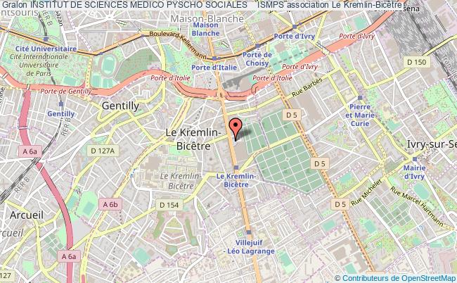 plan association Institut De Sciences Medico Pyscho Sociales    Ismps Le    Kremlin-Bicêtre