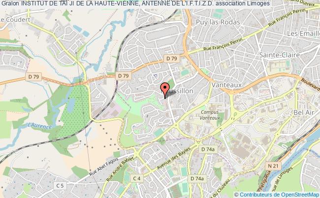 plan association Institut De Tai Ji De La Haute-vienne, Antenne De L'i.f.t.i.z.d. Limoges