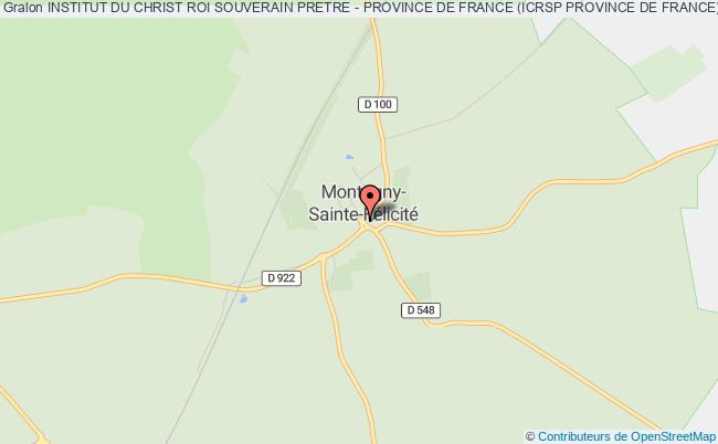 plan association Institut Du Christ Roi Souverain Pretre - Province De France (icrsp Province De France) Montagny-Sainte-Félicité