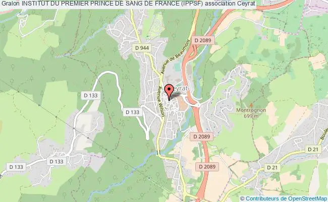 plan association Institut Du Premier Prince De Sang De France (ippsf) Ceyrat
