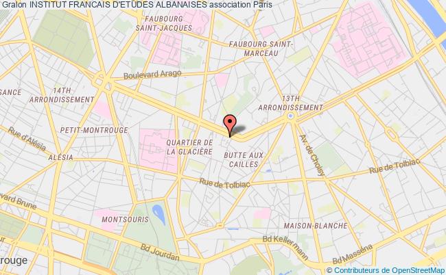 plan association Institut Francais D'etudes Albanaises Paris
