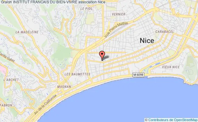 plan association Institut Francais Du Bien-vivre Nice