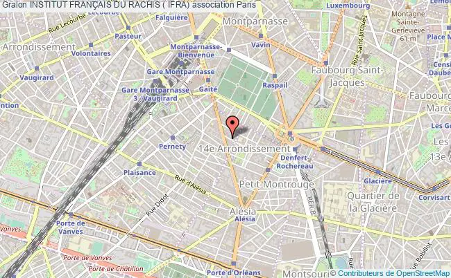 plan association Institut FranÇais Du Rachis ( Ifra) Paris