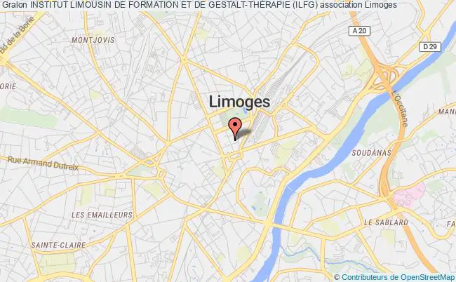 plan association Institut Limousin De Formation Et De Gestalt-thÉrapie (ilfg) Limoges