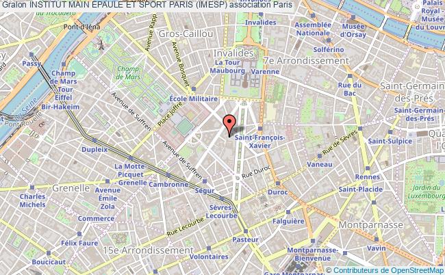 plan association Institut Main Epaule Et Sport Paris (imesp) Paris