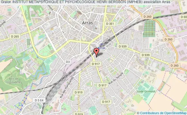 plan association Institut Metapsychique Et Psychologique Henri Bergson (impheb) Arras