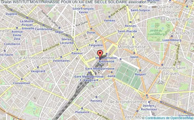 plan association Institut Montparnasse Pour Un Xxi Eme Siecle Solidaire Paris