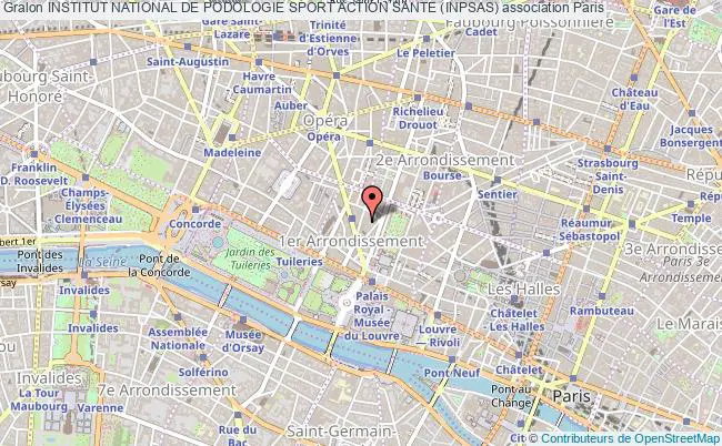 plan association Institut National De Podologie Sport Action Sante (inpsas) Paris 1er