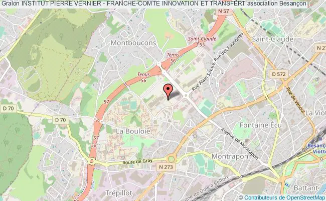 plan association Institut Pierre Vernier - Franche-comte Innovation Et Transfert Besançon