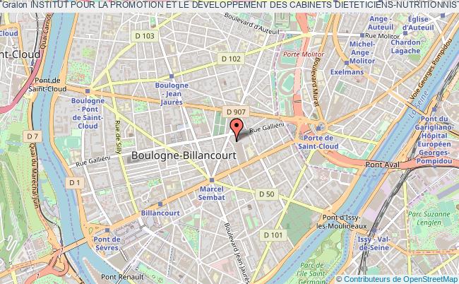 plan association Institut Pour La Promotion Et Le Developpement Des Cabinets Dieteticiens-nutritionnistes Boulogne-Billancourt