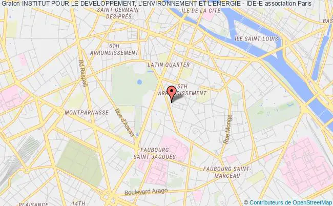 plan association Institut Pour Le Developpement, L'environnement Et L'energie - Ide-e Paris