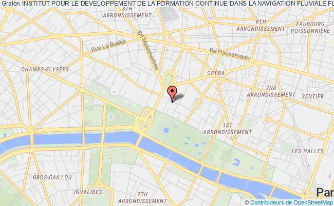 plan association Institut Pour Le Developpement De La Formation Continue Dans La Navigation Fluviale Fluvia Paris