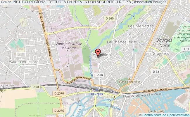 plan association Institut Regional D'etudes En Prevention Securite (i.r.e.p.s.) Bourges