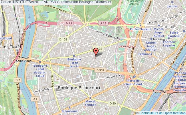 plan association Institut Saint Jean Paris Boulogne-Billancourt