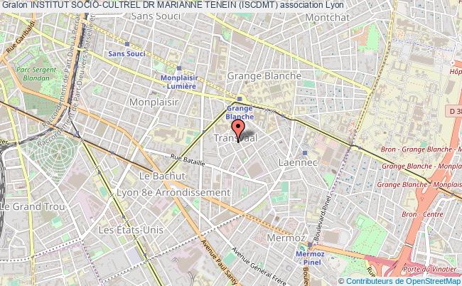 plan association Institut Socio-cultrel Dr Marianne Tenein (iscdmt) Lyon 8e Arrondissement