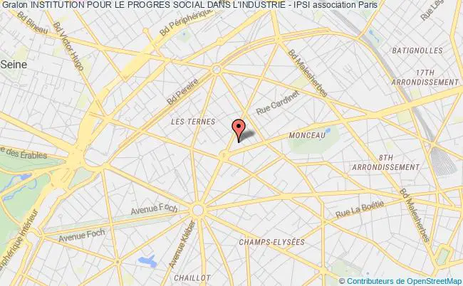 plan association Institution Pour Le Progres Social Dans L'industrie - Ipsi Paris