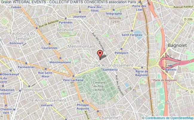 plan association Integral Events - Collectif D'arts Conscients Paris