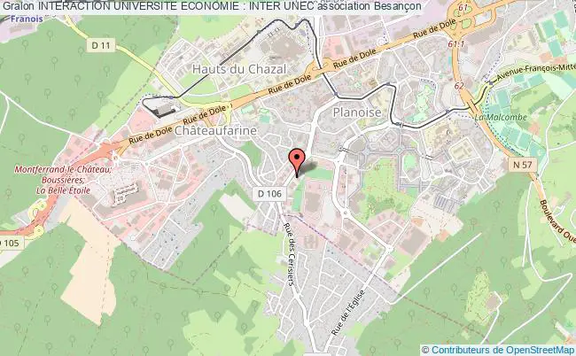 plan association Interaction Universite Economie : Inter Unec Besançon Cedex 3