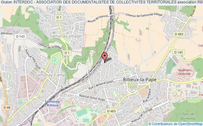 plan association Interdoc - Association Des Documentalistes De CollectivitÉs Territoriales Rillieux-la-Pape