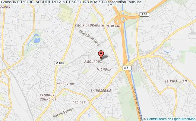 plan association Interlude- Accueil Relais Et SÉjours Adaptes Toulouse