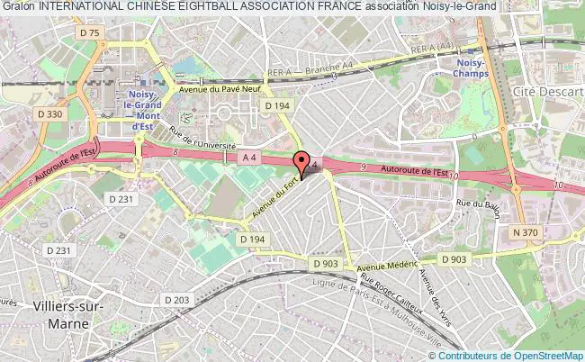 plan association International Chinese Eightball Association France Noisy-le-Grand