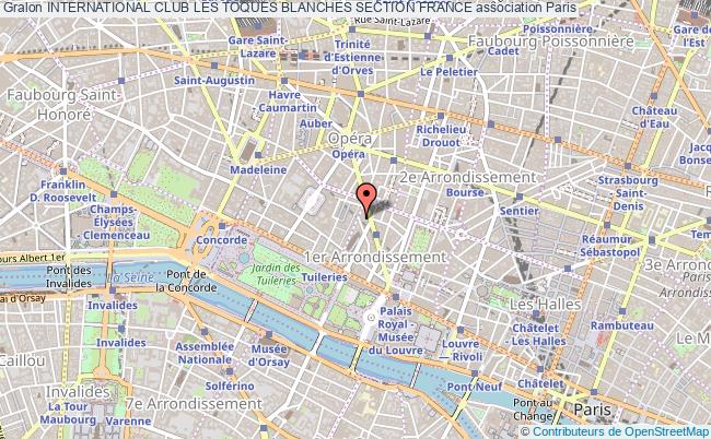 plan association International Club Les Toques Blanches Section France Paris