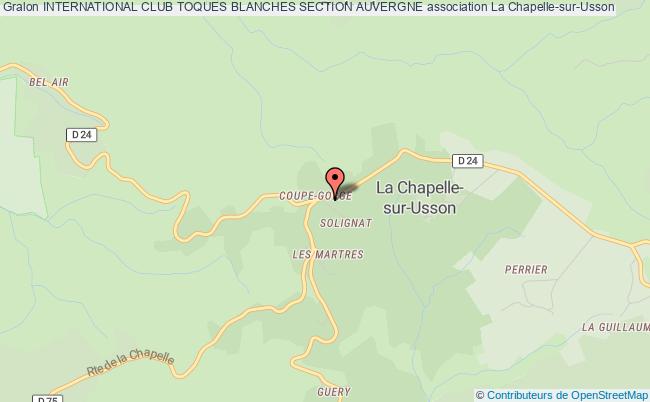 plan association International Club Toques Blanches Section Auvergne Chapelle-sur-Usson