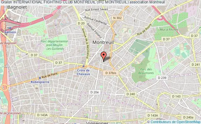plan association International Fighting Club Montreuil (ifc Montreuil) Montreuil