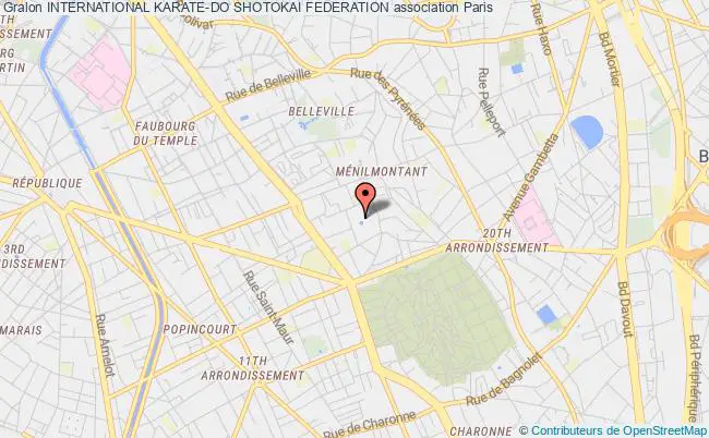plan association International Karate-do Shotokai Federation Paris