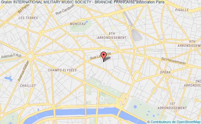 plan association International Military Music Society - Branche Francaise Paris