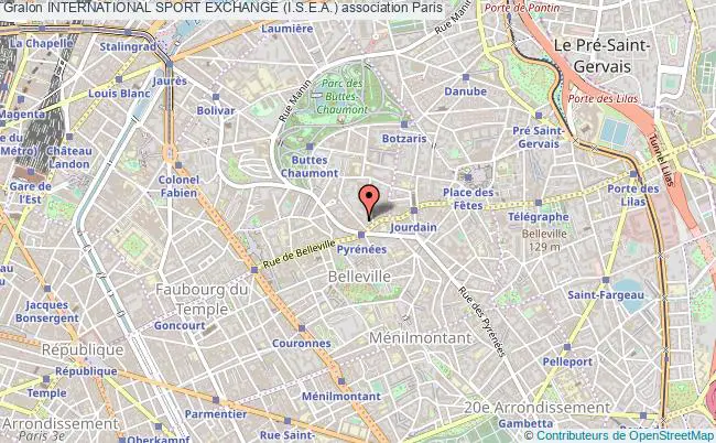 plan association International Sport Exchange (i.s.e.a.) Paris 19e