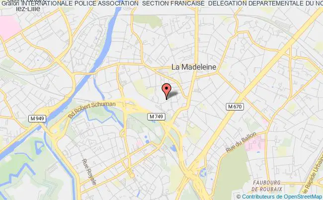 plan association Internationale Police Association  Section Francaise  Delegation Departementale Du Nord Madeleine