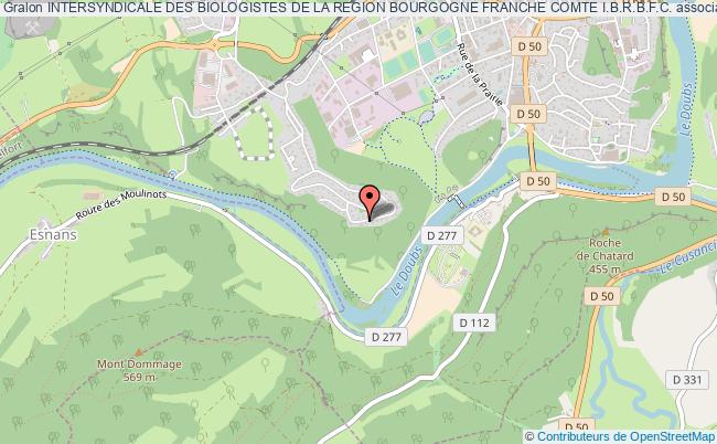 plan association Intersyndicale Des Biologistes De La Region Bourgogne Franche Comte I.b.r.b.f.c. Baume-les-Dames