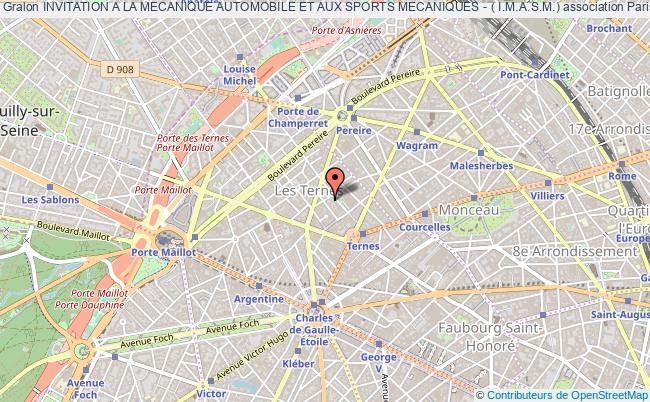 plan association Invitation A La Mecanique Automobile Et Aux Sports Mecaniques - ( I.m.a.s.m.) Paris 17e