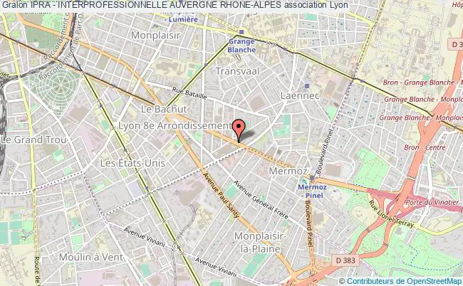 plan association Ipra - Interprofessionnelle Auvergne Rhone-alpes Lyon 8e Arrondissement