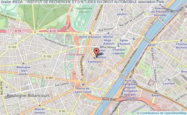 plan association Ireda  - Institut De Recherche Et D?etudes En Droit Automobile Paris