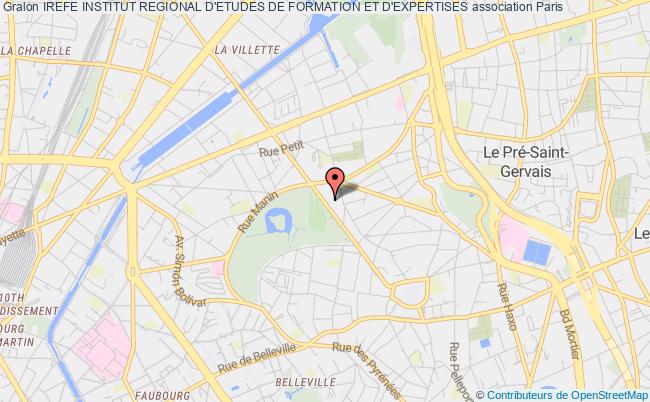 plan association Irefe Institut Regional D'etudes De Formation Et D'expertises Paris