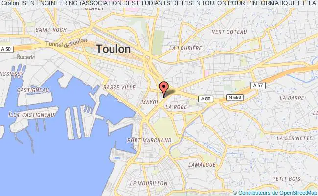 plan association Isen Engineering (association Des Etudiants De L'isen Toulon Pour L'informatique Et  La Robotique Toulon