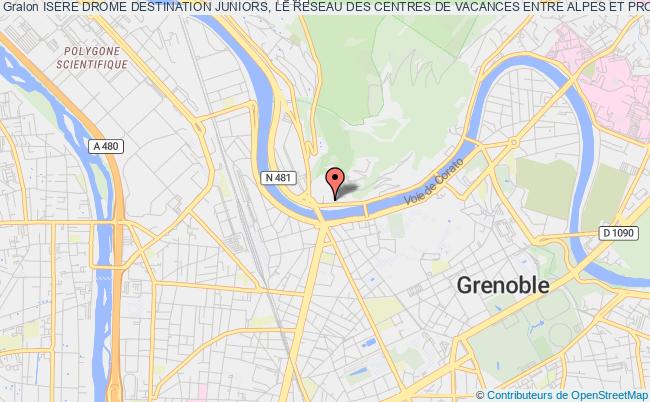 plan association Isere Drome Destination Juniors, Le Reseau Des Centres De Vacances Entre Alpes Et Provence Grenoble