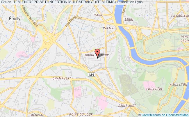 plan association Item Entreprise D'insertion Multiservice (item Eims) Lyon 9