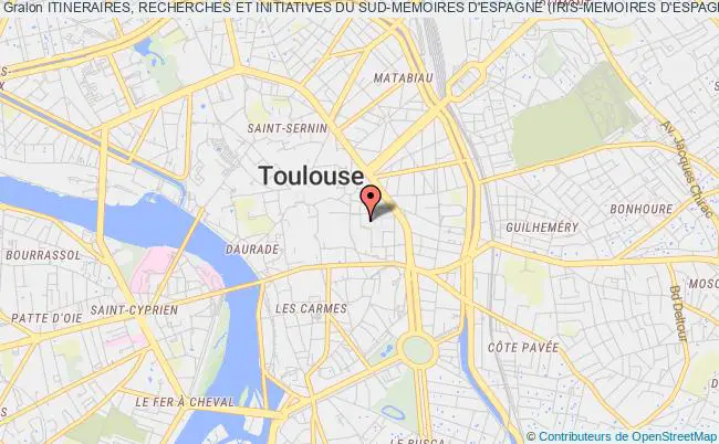 plan association Itineraires, Recherches Et Initiatives Du Sud-memoires D'espagne (iris-memoires D'espagne) Toulouse