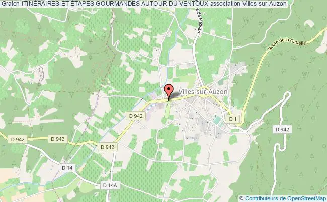 plan association ItinÉraires Et Étapes Gourmandes Autour Du Ventoux Villes-sur-Auzon